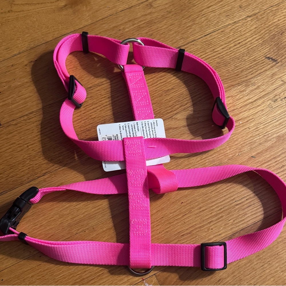 Hot Pink Adjustable Dog Harness